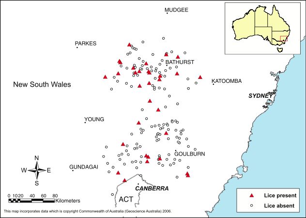 Map of NSW showing spatial distribution of properties inspected